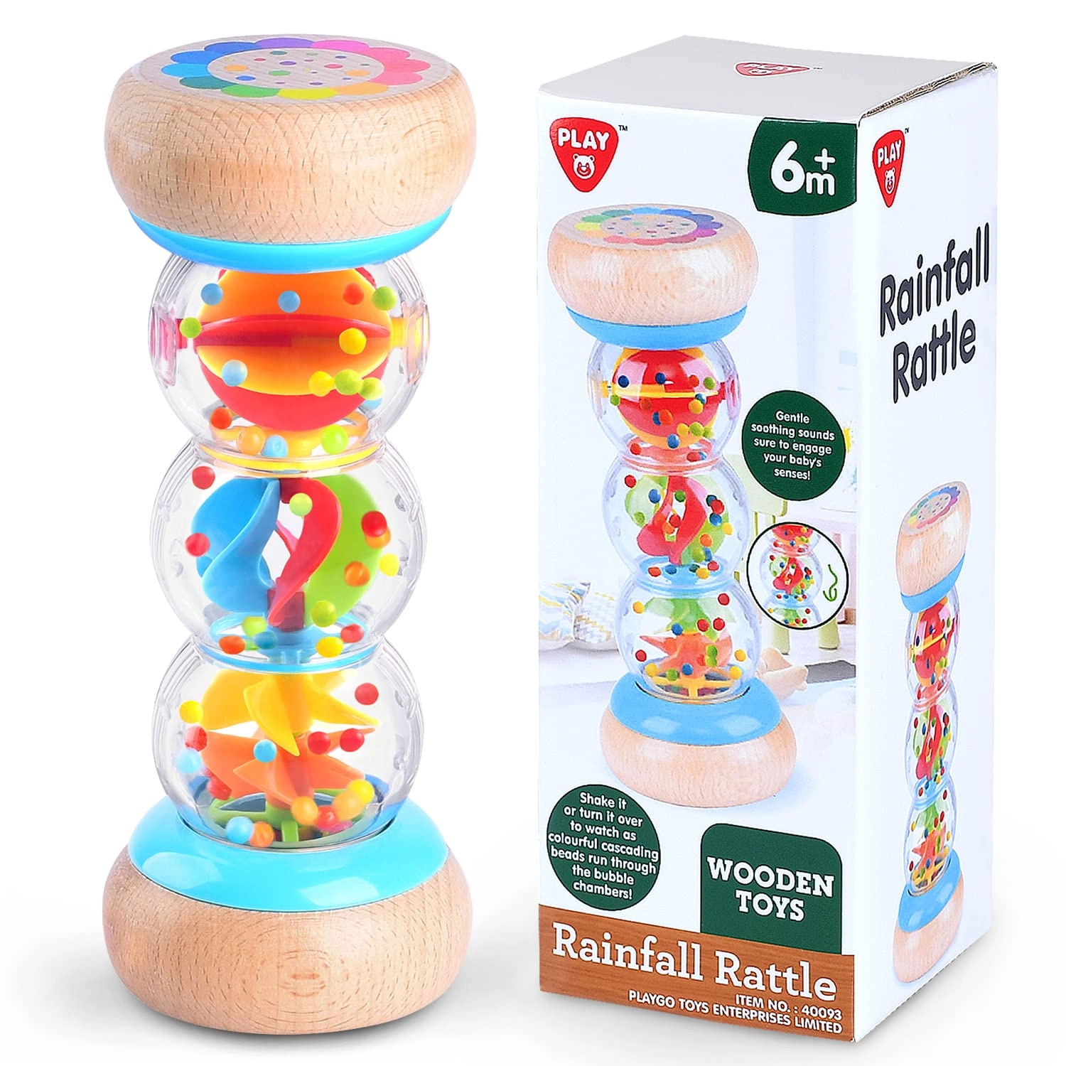 PLAY Rainbow Rainmaker Rain Stick - 6-12 months
