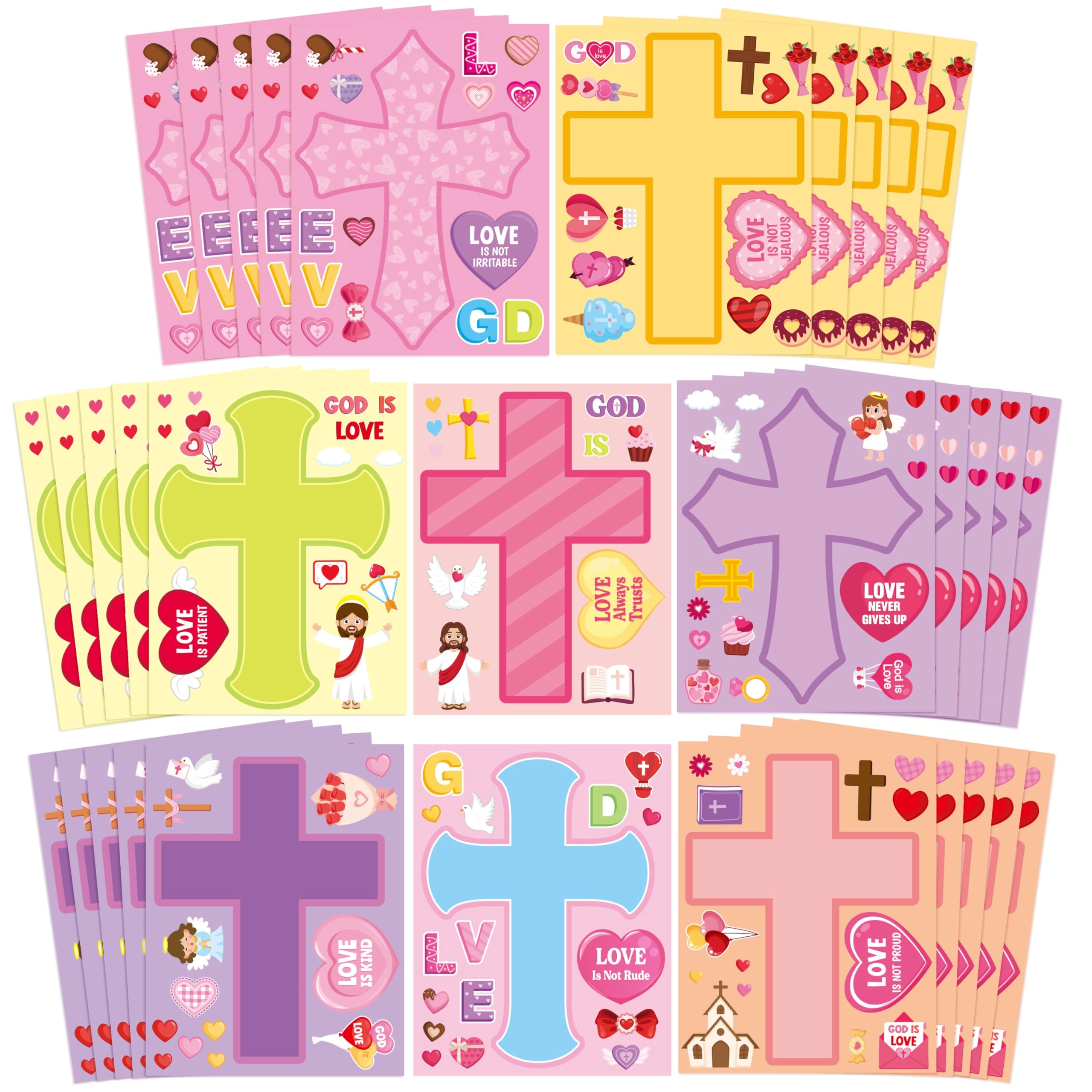 cy2side Valentines Sticker Book 40 pcs