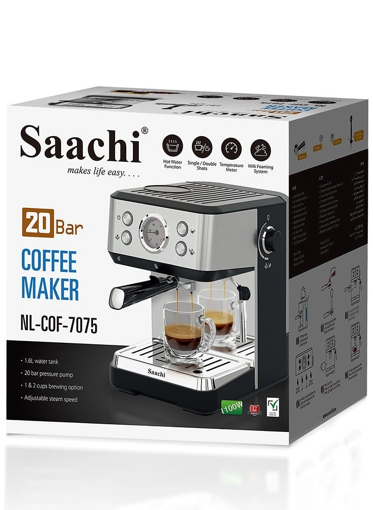 20 Bar - 1.6L Milk Frother NL-COF-7075-BK