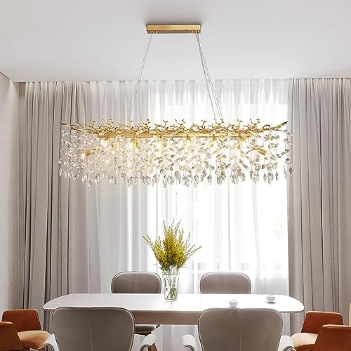 Modern Crystal Chandelier - 3000 Kelvin Dimmable