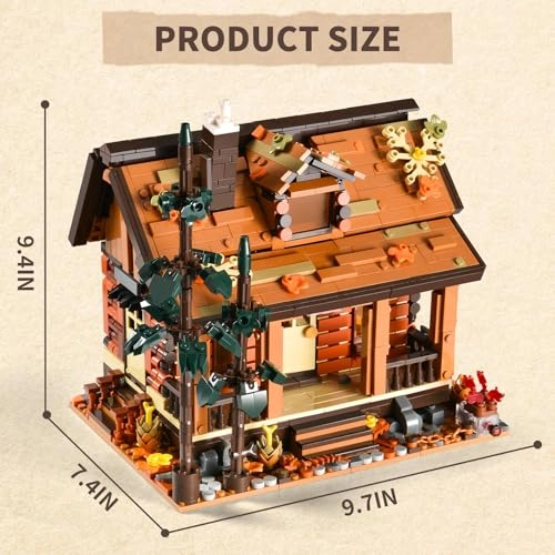 Wood Cabin Building Blocks - 1969pcs