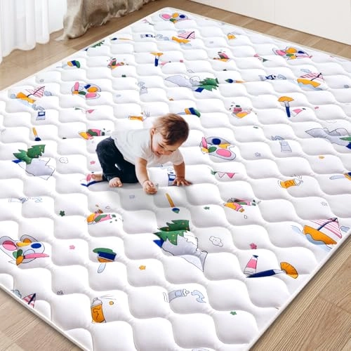 Baby Play Mat - 71" X 59" Machine Washable