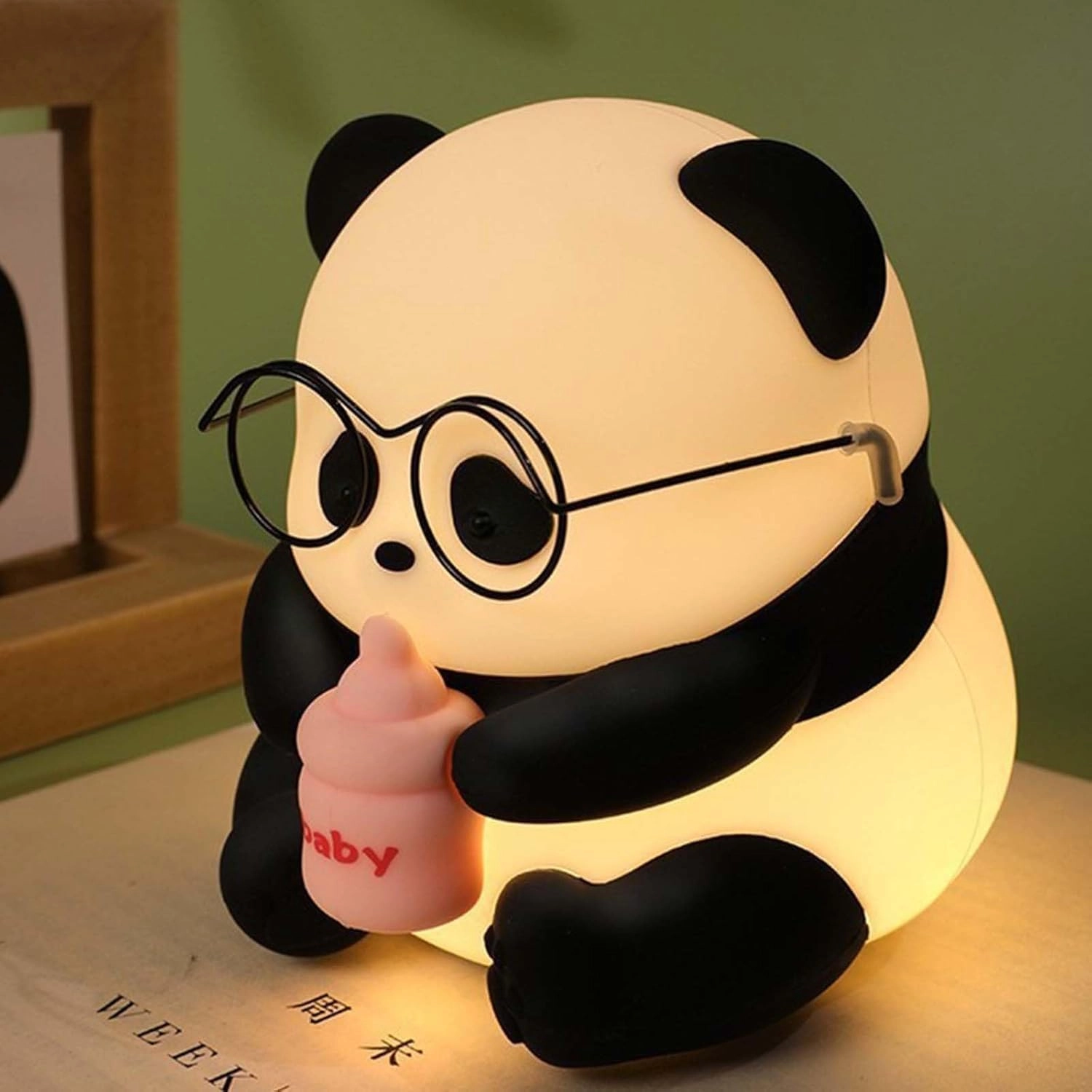 X4Cart, Indore Silicone Panda Night Light - Dual-Powered (USB & Battery) 7-Color