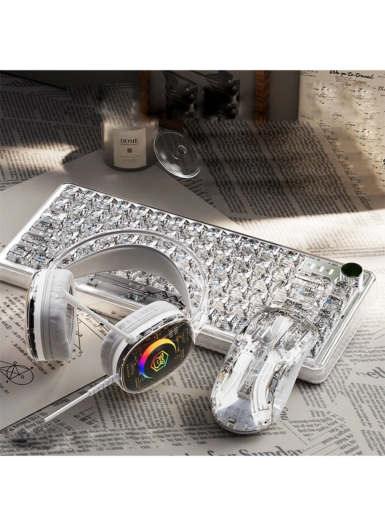 LIMOS Keyboard - Wireless + Mouse - Wireless + Headphone - Wired