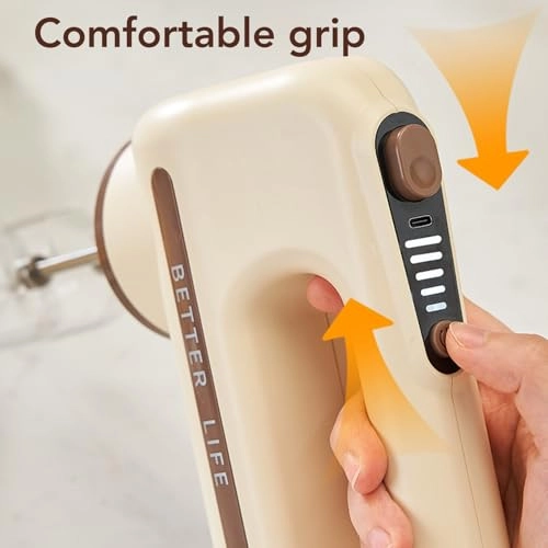 Cordless Hand Mixer - USB Rechargeable 2 Stainless Steel Whisks