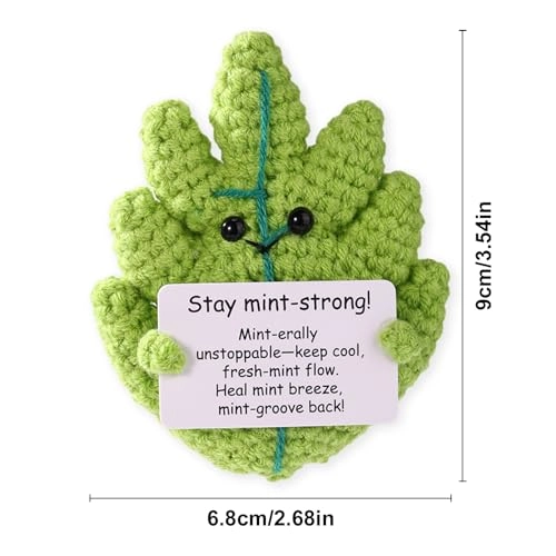 Mint Leaf Positive Mint 9 cm Crochet