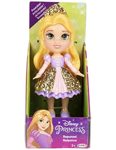Rapunzel Mini Toddler Doll - 8 cm Glitter Dress Ages 3+