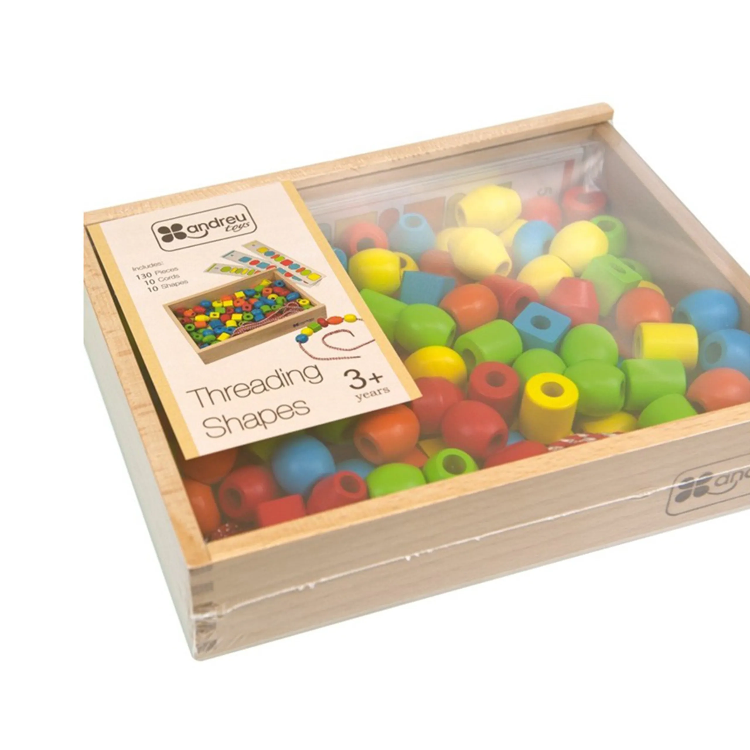 Threading Shapes Kit - 3 years+ 130 pieces