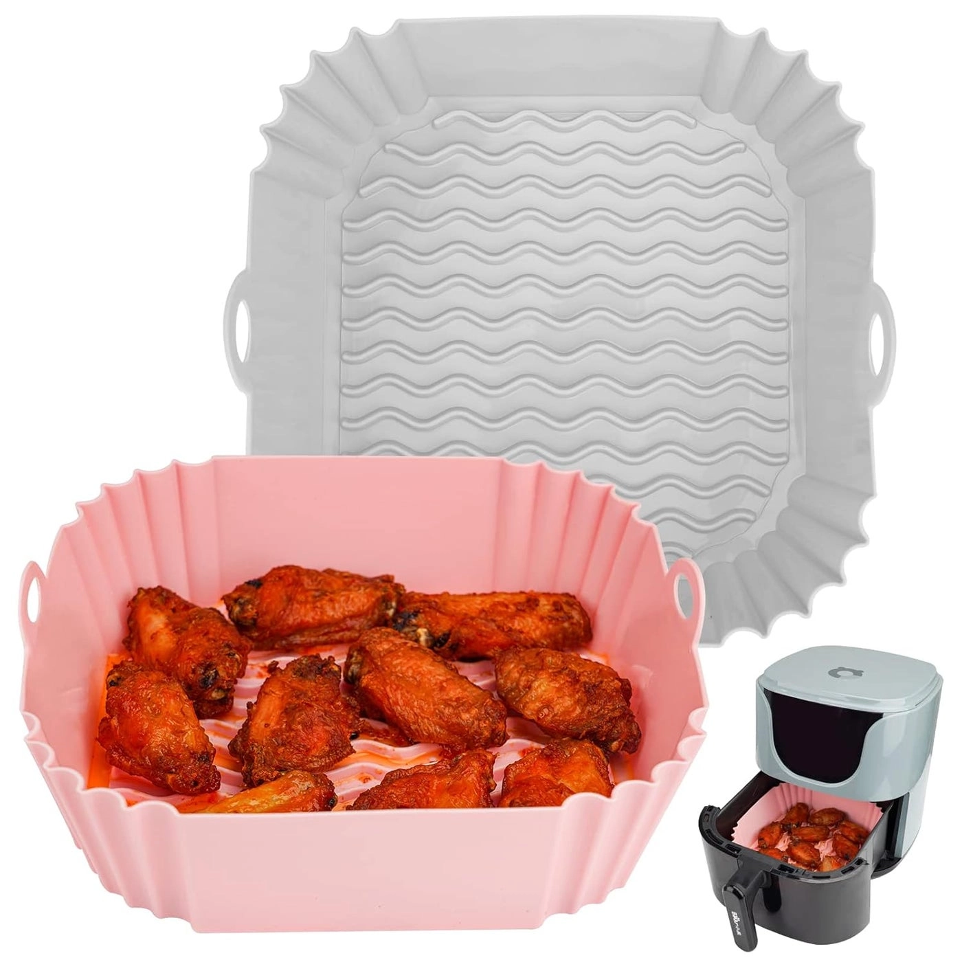 vailnd Air Fryer Silicone Pot - Silicone 2 Pack