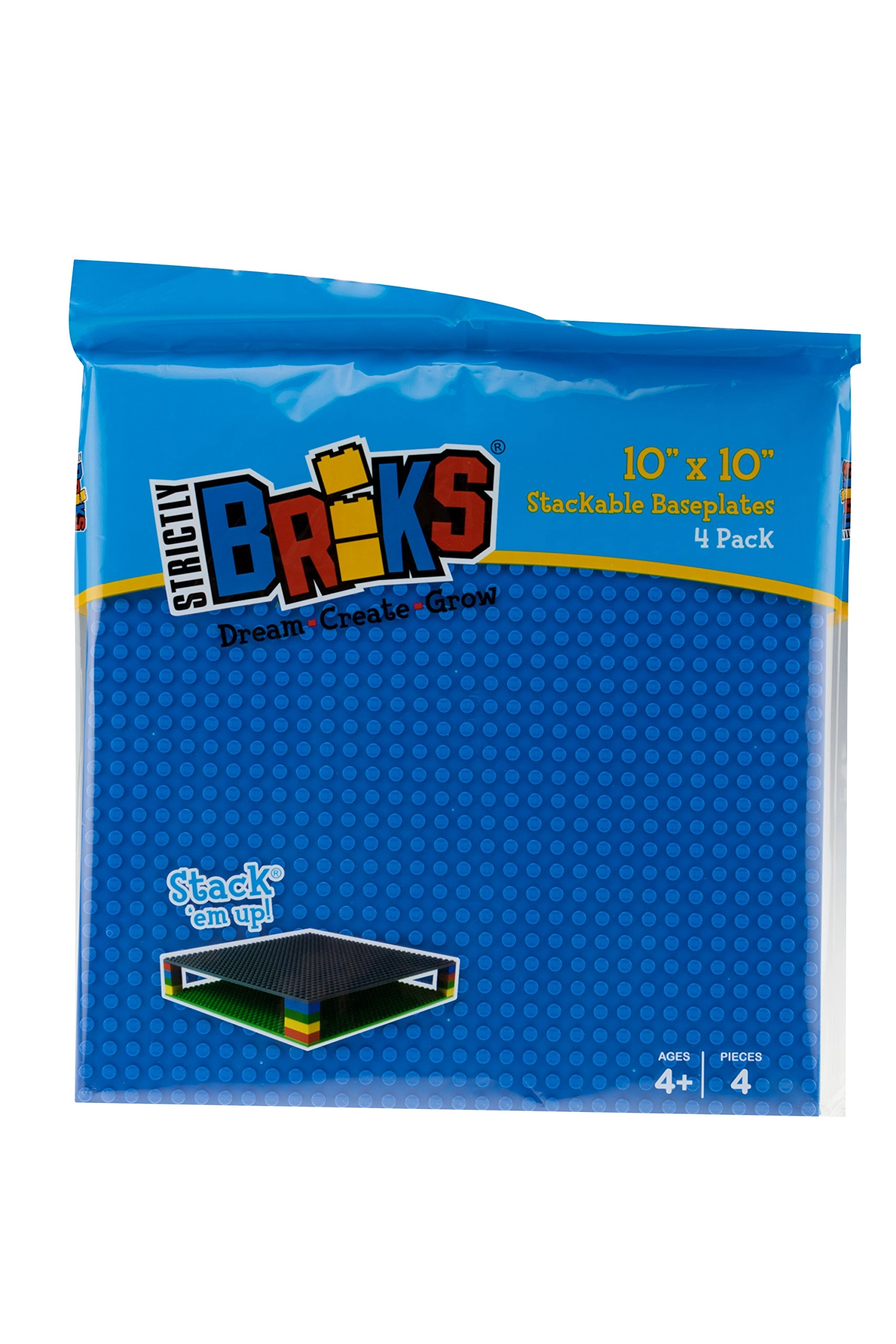 Strictly Briks Classic Baseplates - blue 10" x 10"