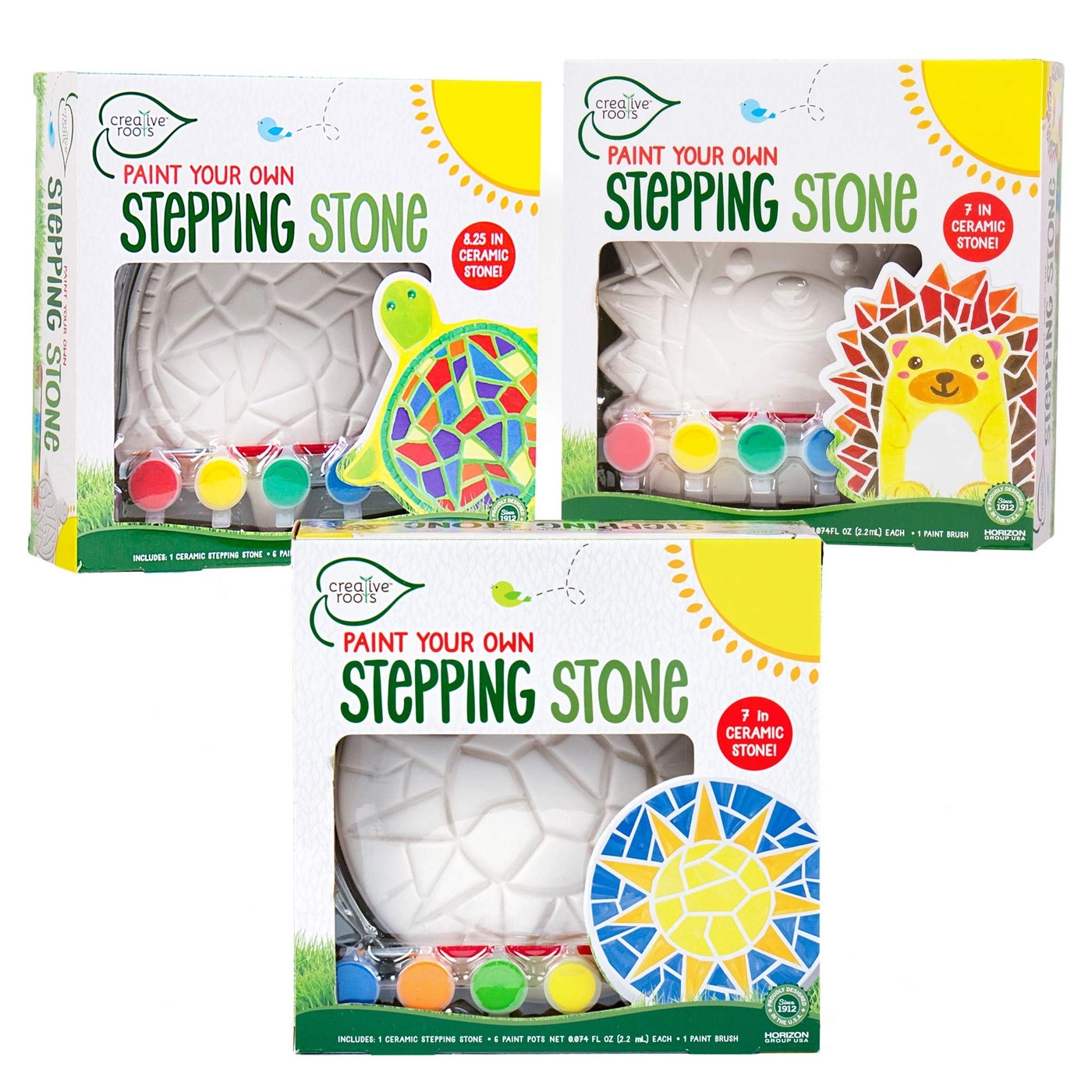 Sun Stepping Stone + Hedgehog Stepping Stone + Turtle Stepping Stone - 3 kits