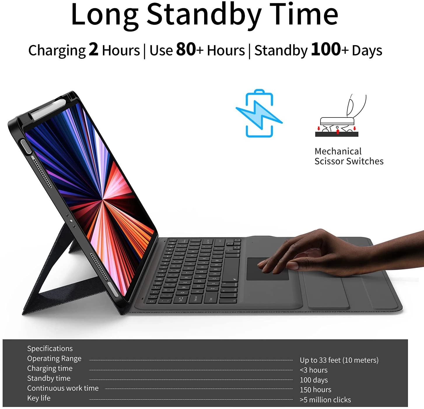 Keyboard Case with Trackpad for iPad Pro 12.9-inch