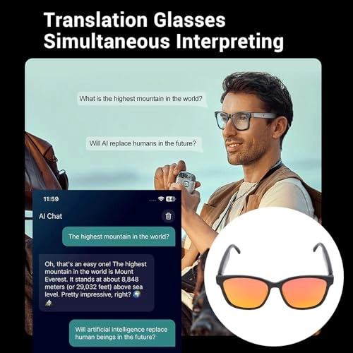Smart Sunglasses - Over 100 Languages Bluetooth V5.4