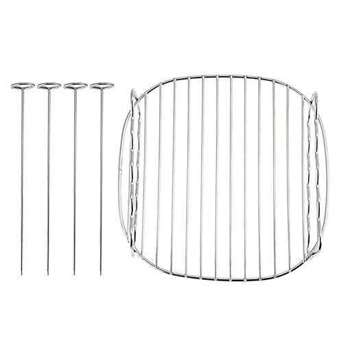Double Layer Shelf Skewer Rack - stainless steel 3 needles