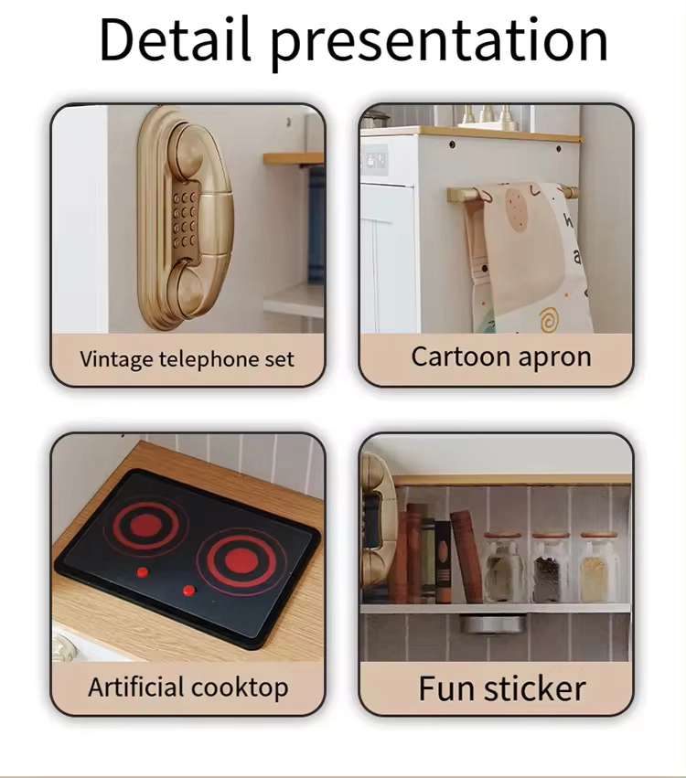 Kids Wooden Kitchen Playset (5551007-W10C692C)