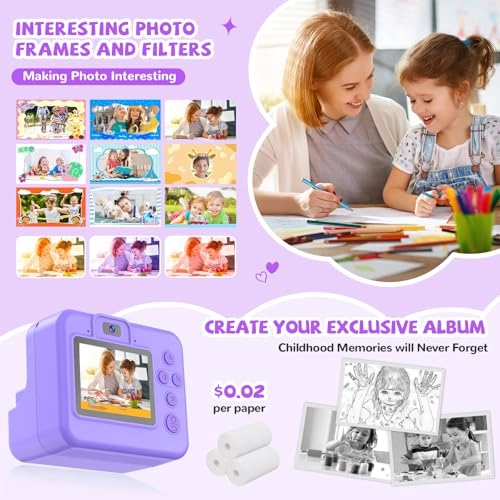 Instant Print Camera - 2.4 Inch 32GB 1080P