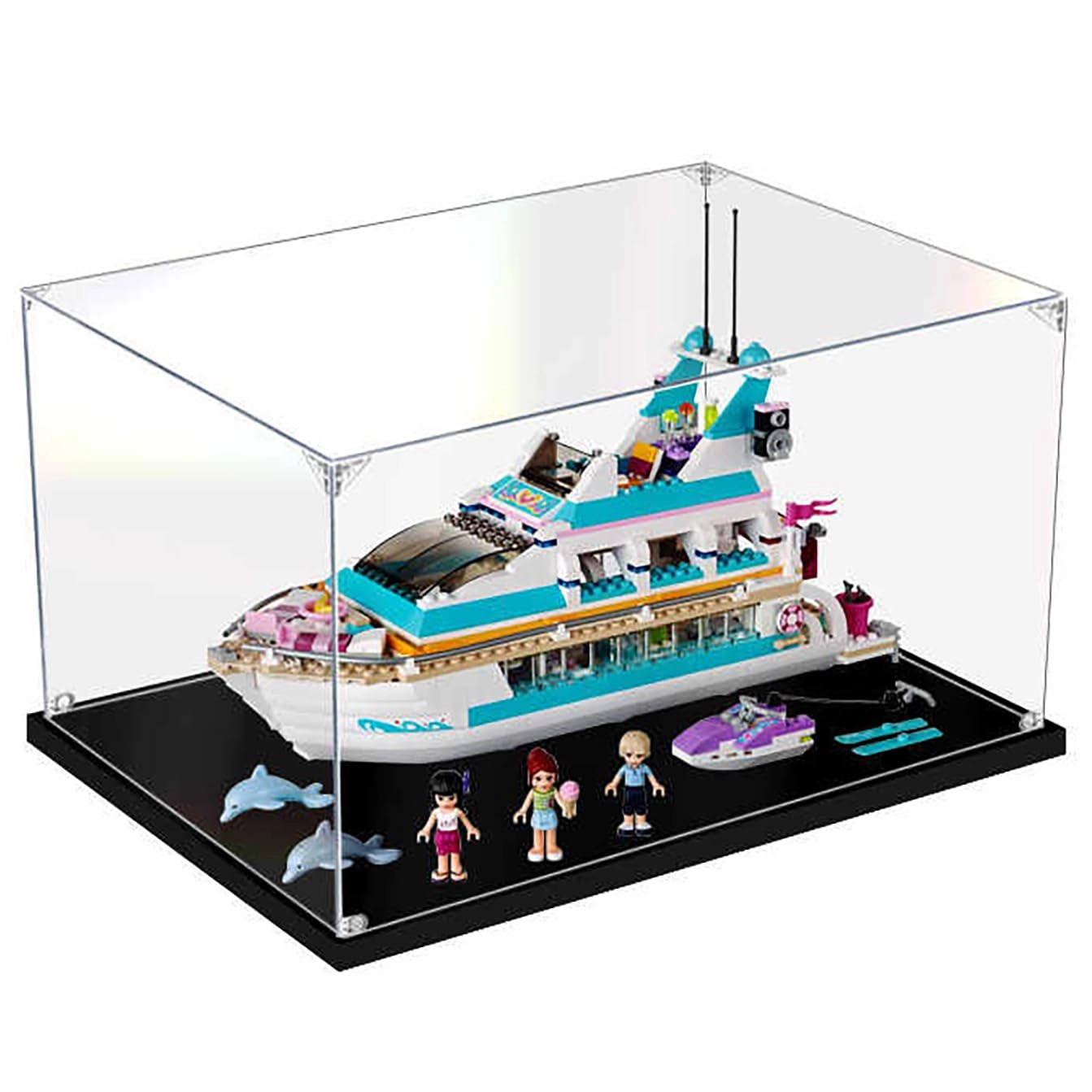 China Acrylic transparent display box - suitable for LEGO Dolphin Cruise Ship 41015 3mm
