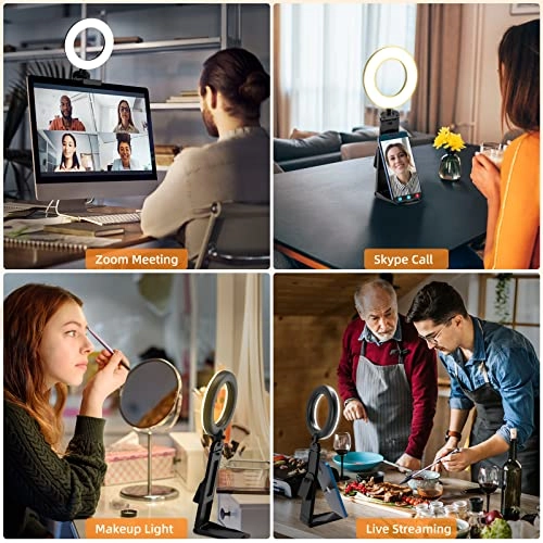 Desk Ring Light - 5-inch LED Stand Phone Holder