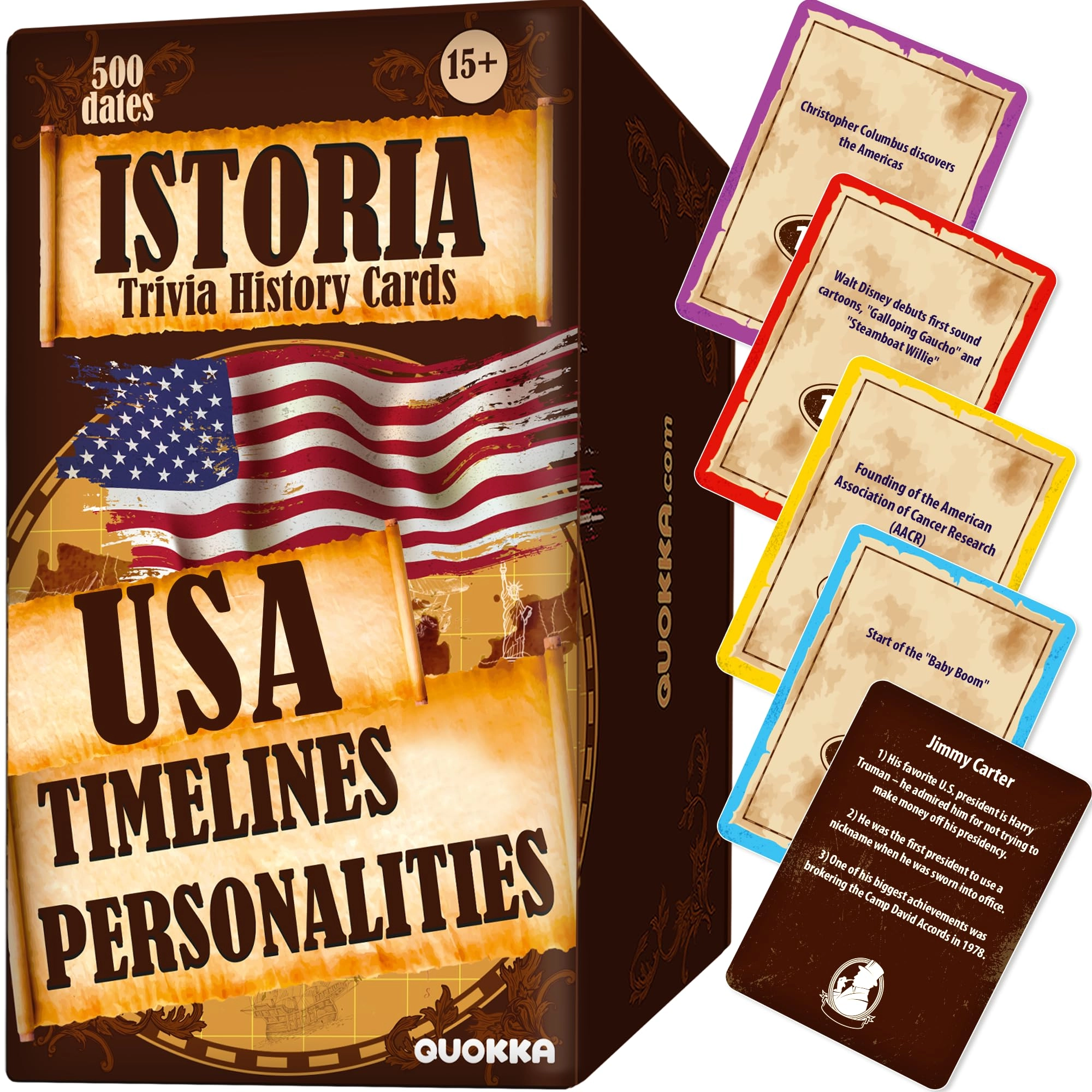 quokka Istoria 500 - USA History Trivia Cards