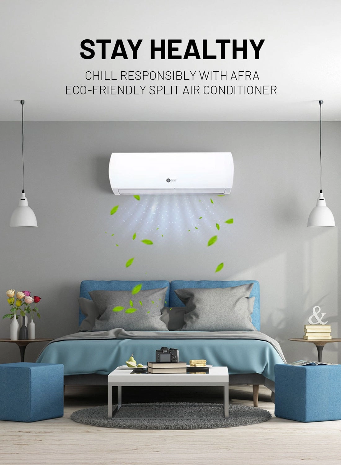 Wall Mount Split Air Conditioner - 1.0 Ton R-410A