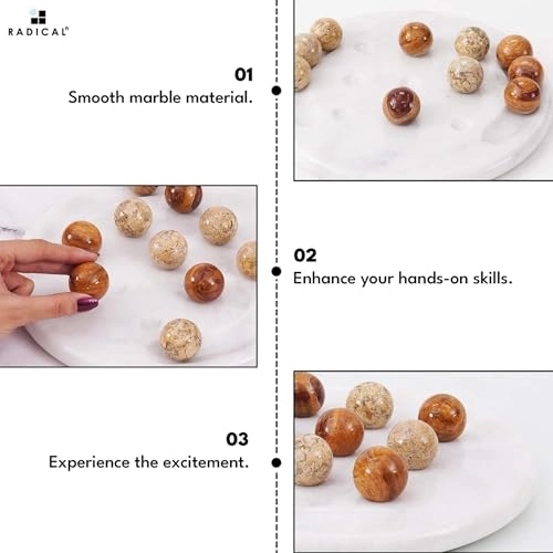 tic_tac_toe - Marble Handmade Red and Coral