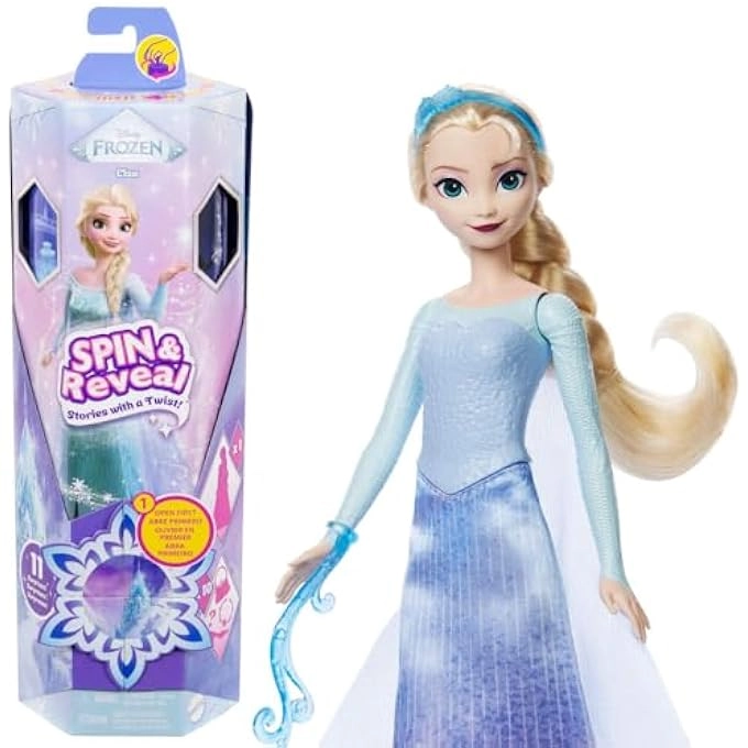 Elsa Fashion Doll - Frozen Spin & Reveal 11 Surprises