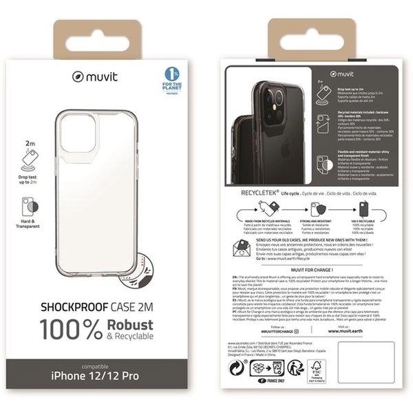 Muvit Shockproof Case Clear Case for Iphone 12, 12 Pro