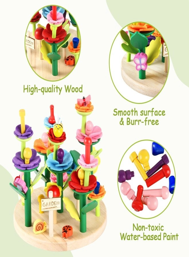 Wooden Flower Garden - 51 pcs