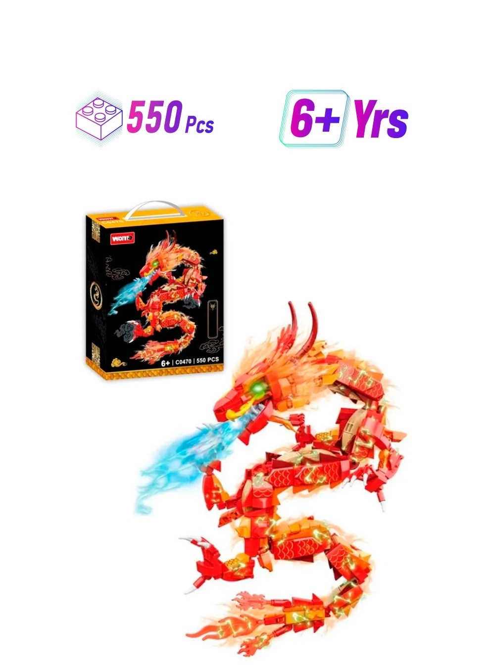 WOMA Red Dragon - Fantasy 550 pcs