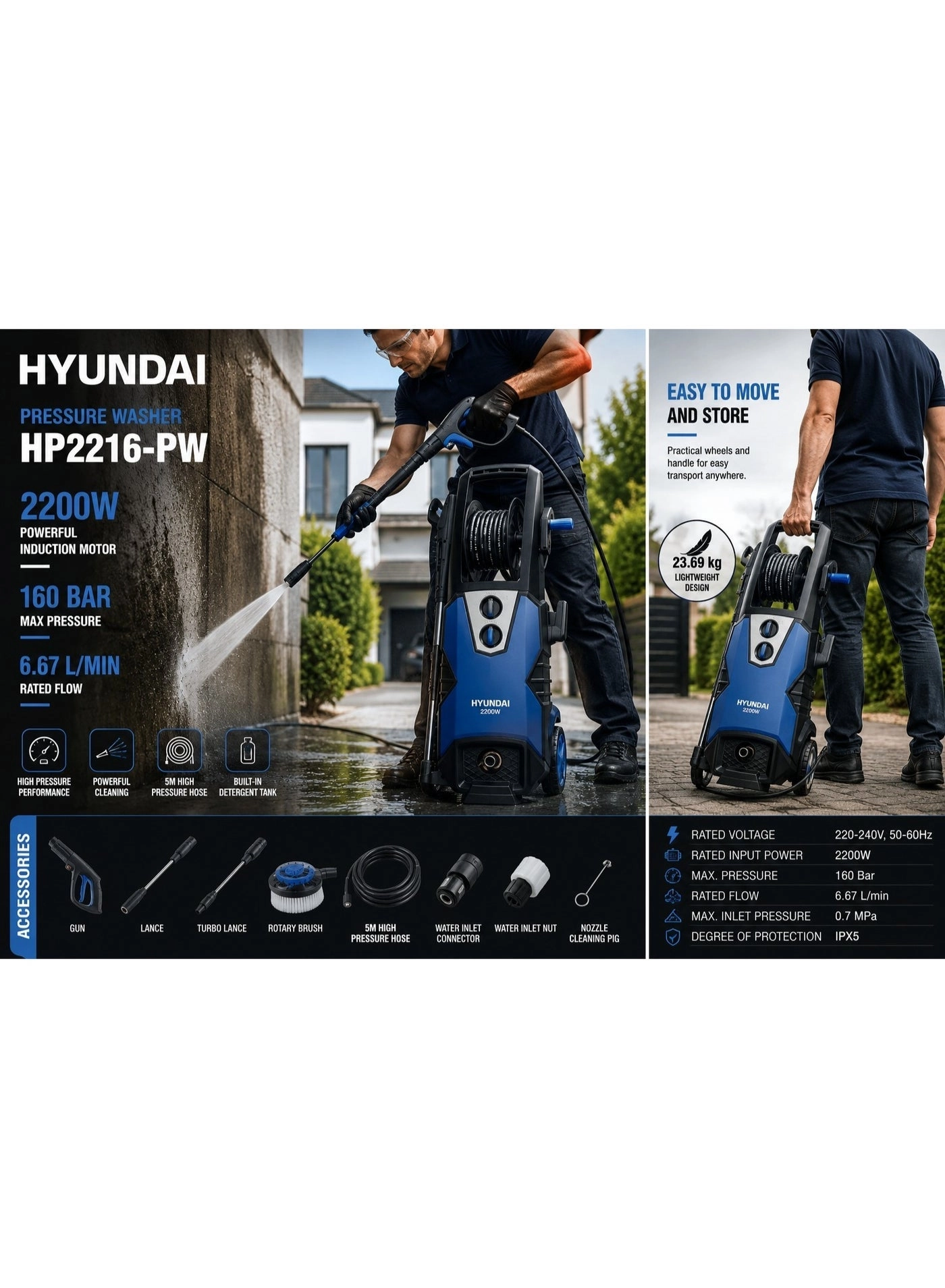 HP2216-PW - Hose reel