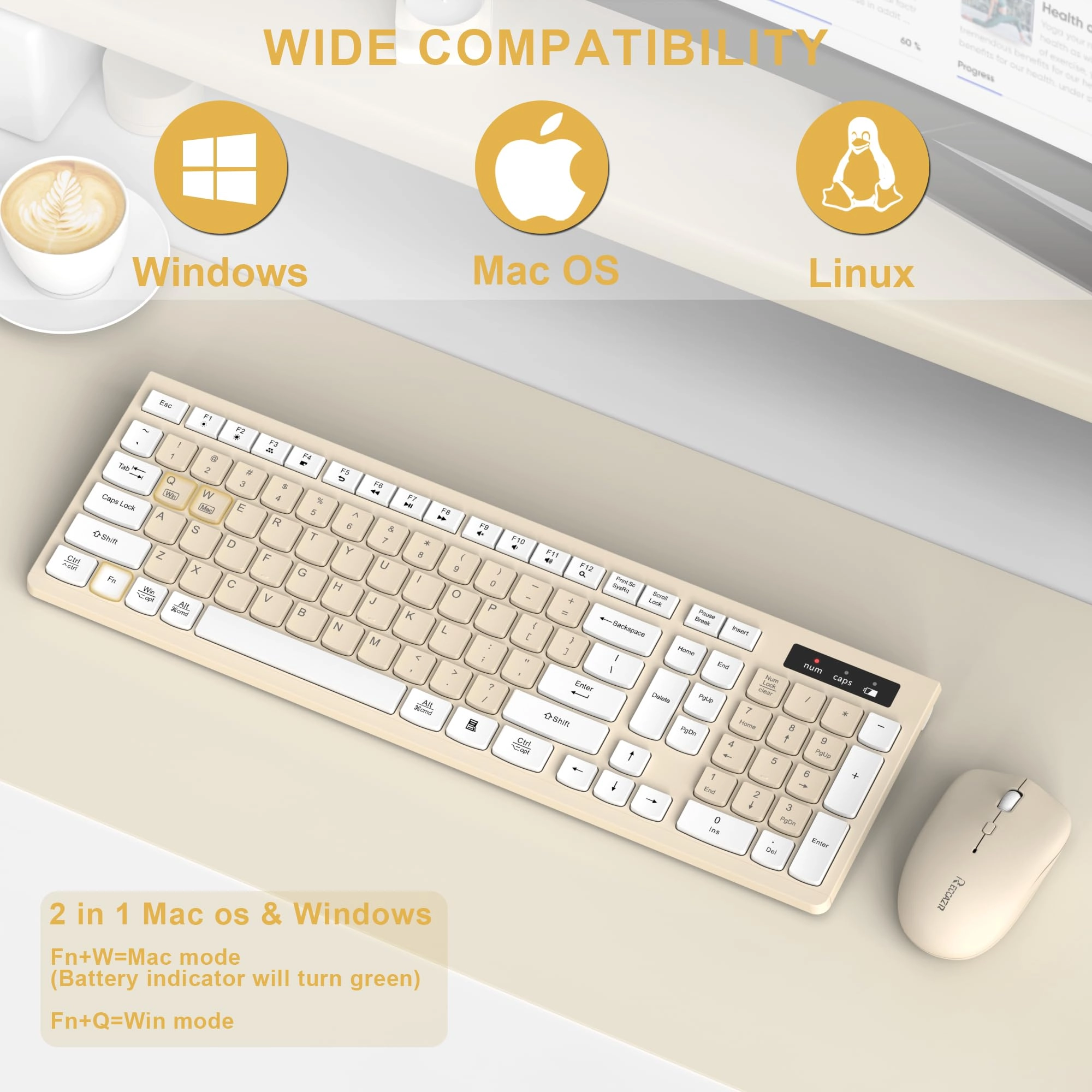 Ergonomic Wireless Keyboard - Wired