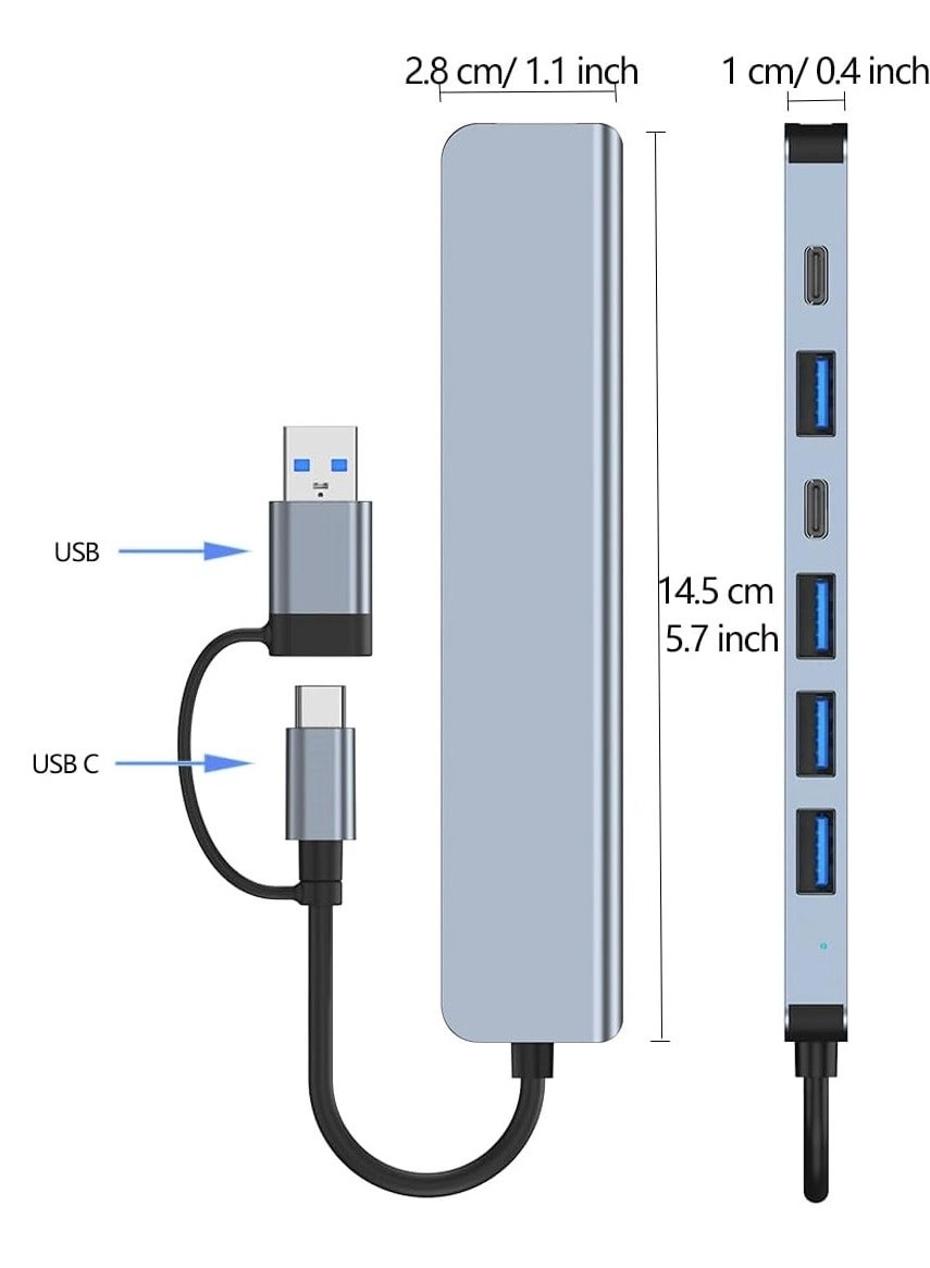 USB C Hub - 7 in 1 1 x USB 3.0