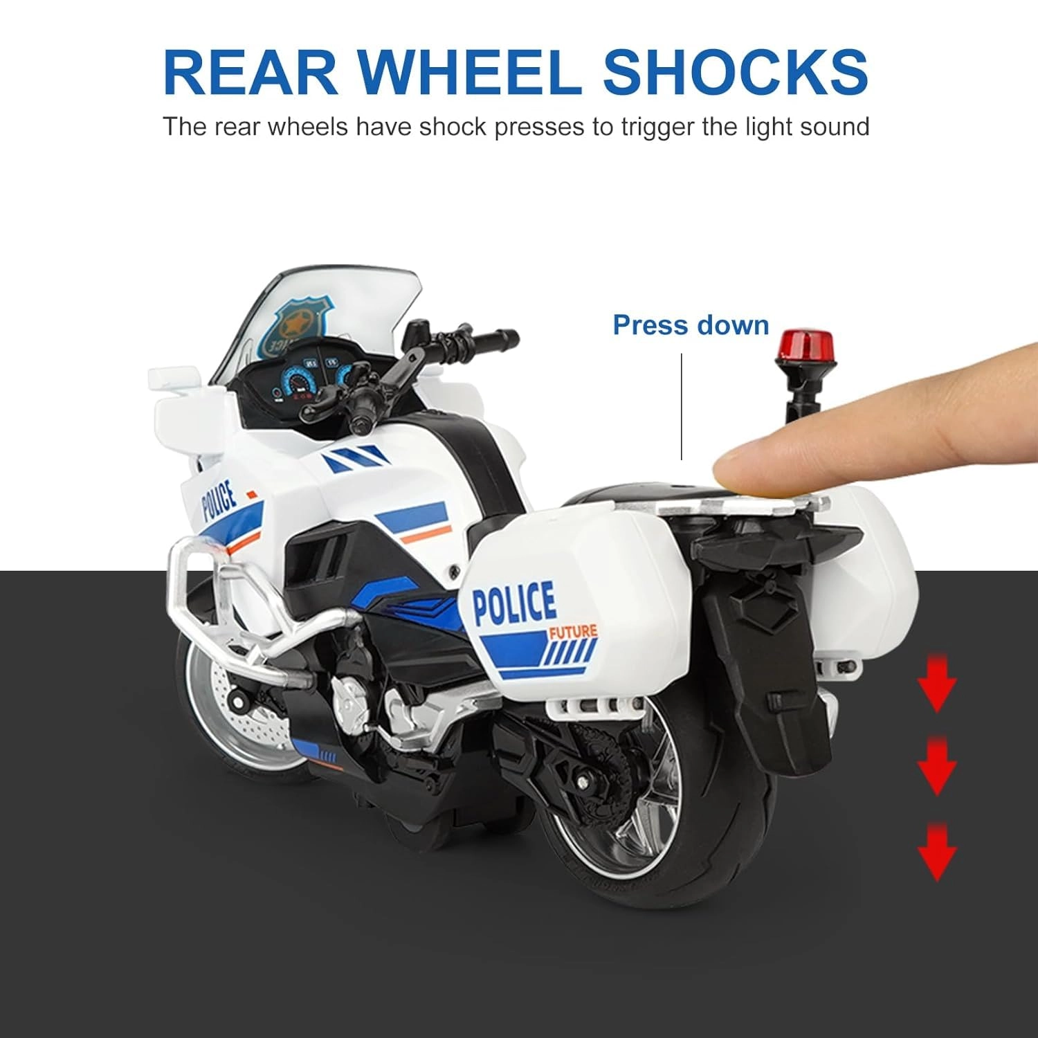 Police Motorcycle Toy - 1pcs