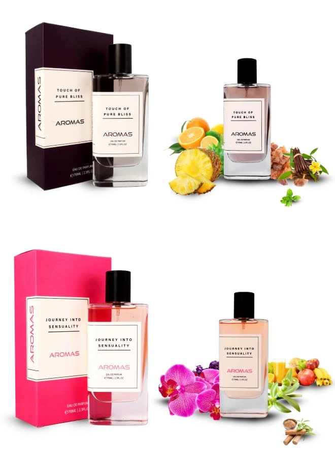 GRACE PARFUM Touch of Pure Bliss - Eau de Parfum 70ml + Journey into Sensuality - Eau de Parfum 70ml