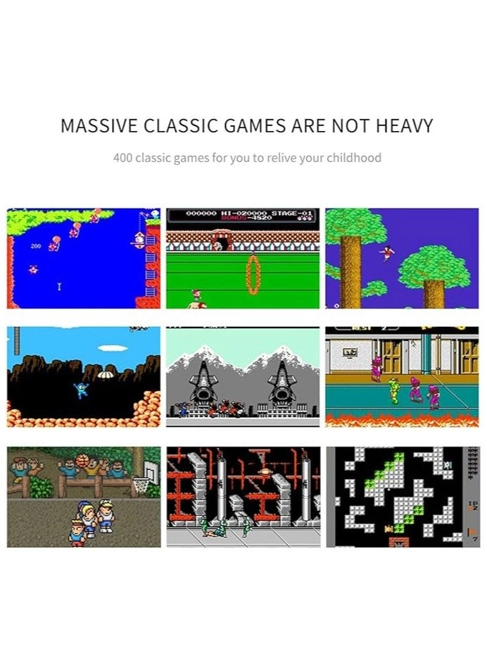 Handheld Game Console - 400 Built-in Games 3-Inch Color Screen Rechargeable Battery