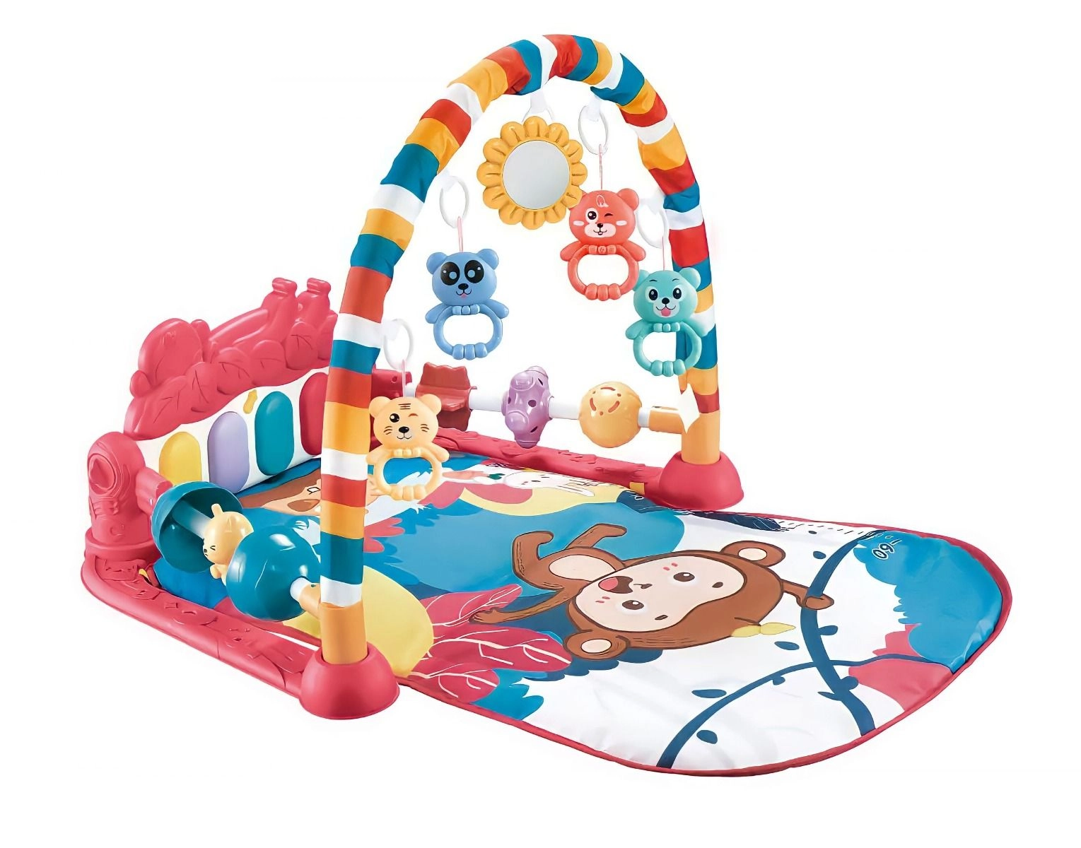 Factory Price Monkey Hat Pedal Piano Activity Play Mat - 2+