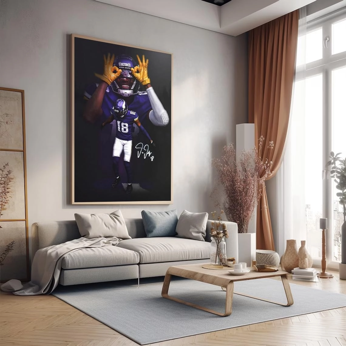 Vikings Poster - Canvas 8 x 12 in Framed