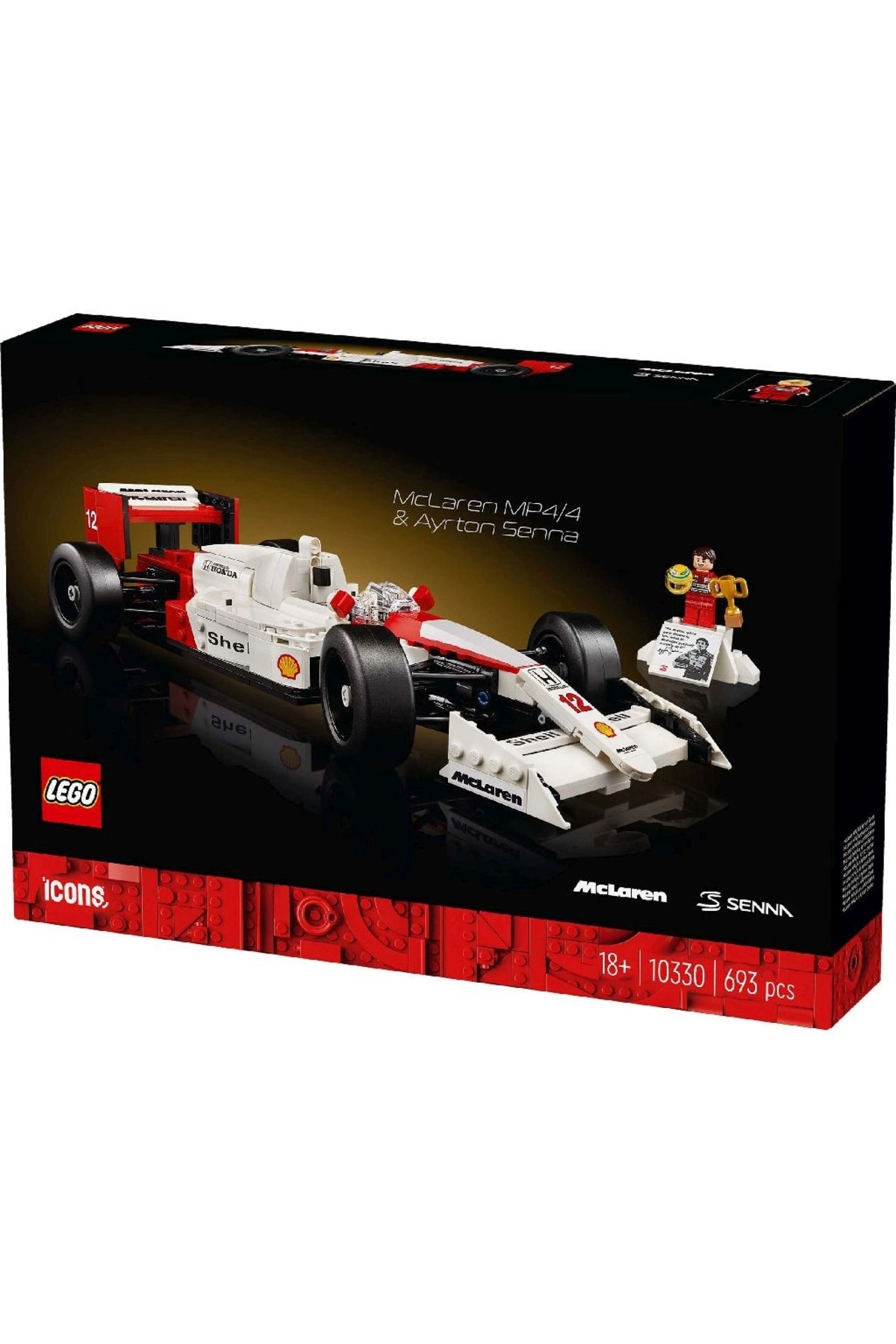 Icons McLaren Model Car MP4/4 & Ayrton Senna (10330)