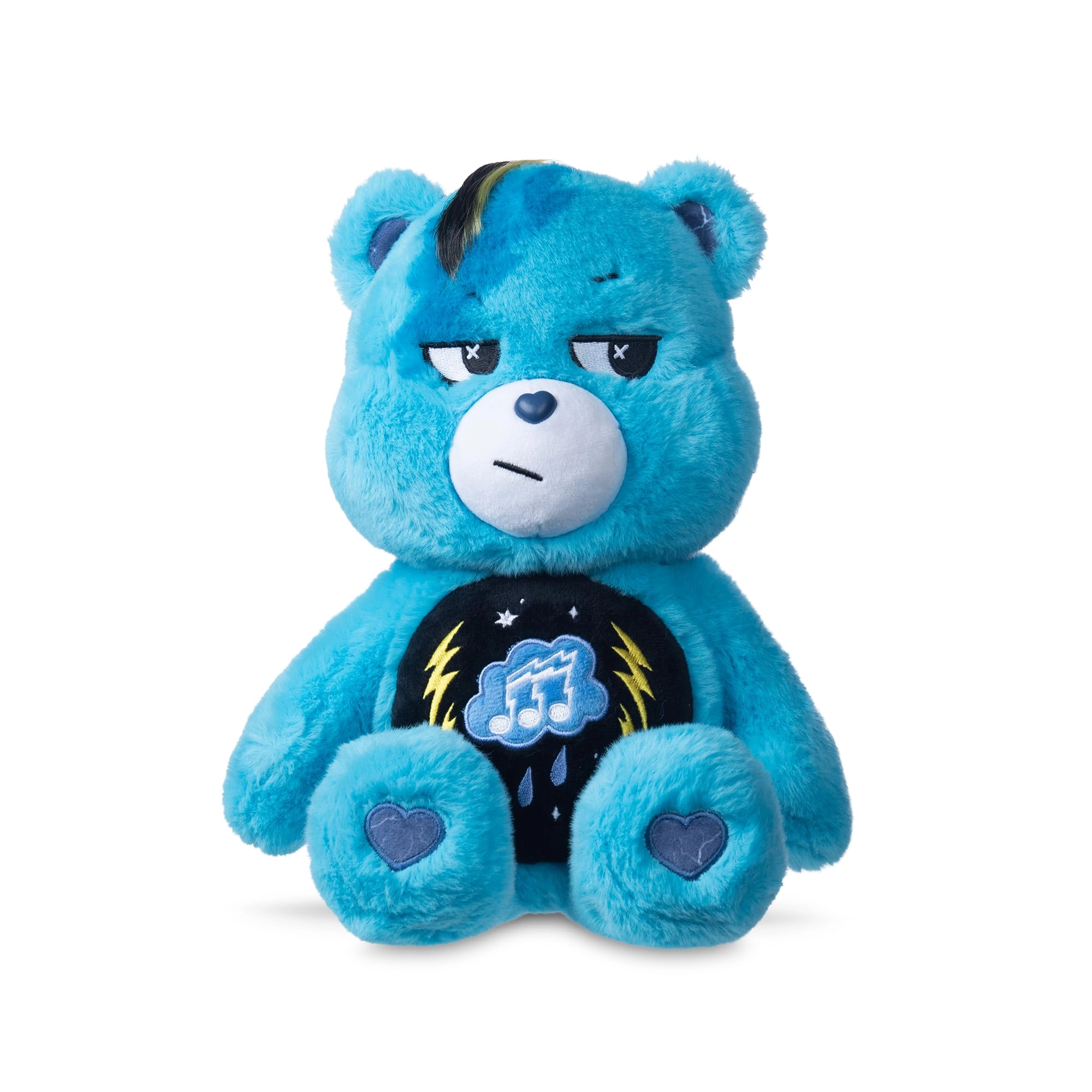 Basic Fun Grumpy Bear - Rock Theme 22 cm Eco Friendly Plush