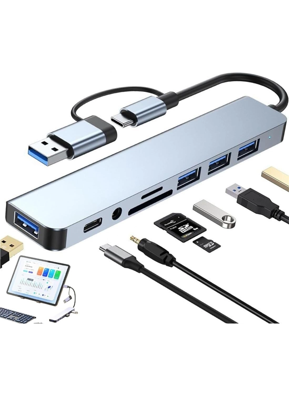 Hub-7-Ports - USB 3.0 100W Power Delivery Gigabit Ethernet