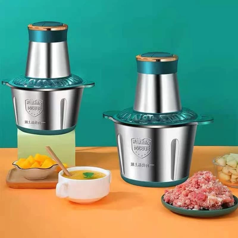 Tradeo Stainless Steel Electric Chopper Meat Grinder Mincer Food Processor - 3L 300W