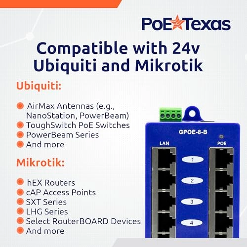 GPOE-8B - 24V 8 ports Gigabit 10/100/1000