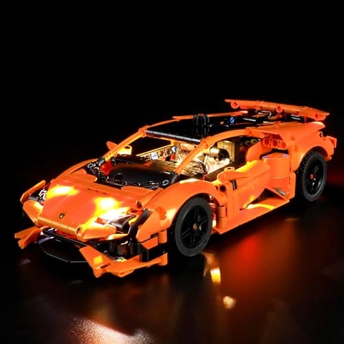 Led Lighting Kit - Orange for LEGO Lamborghini Huracán Tecnica 42196