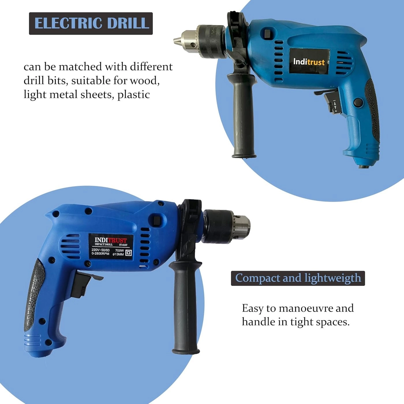 Impact drill - 700W 13mm