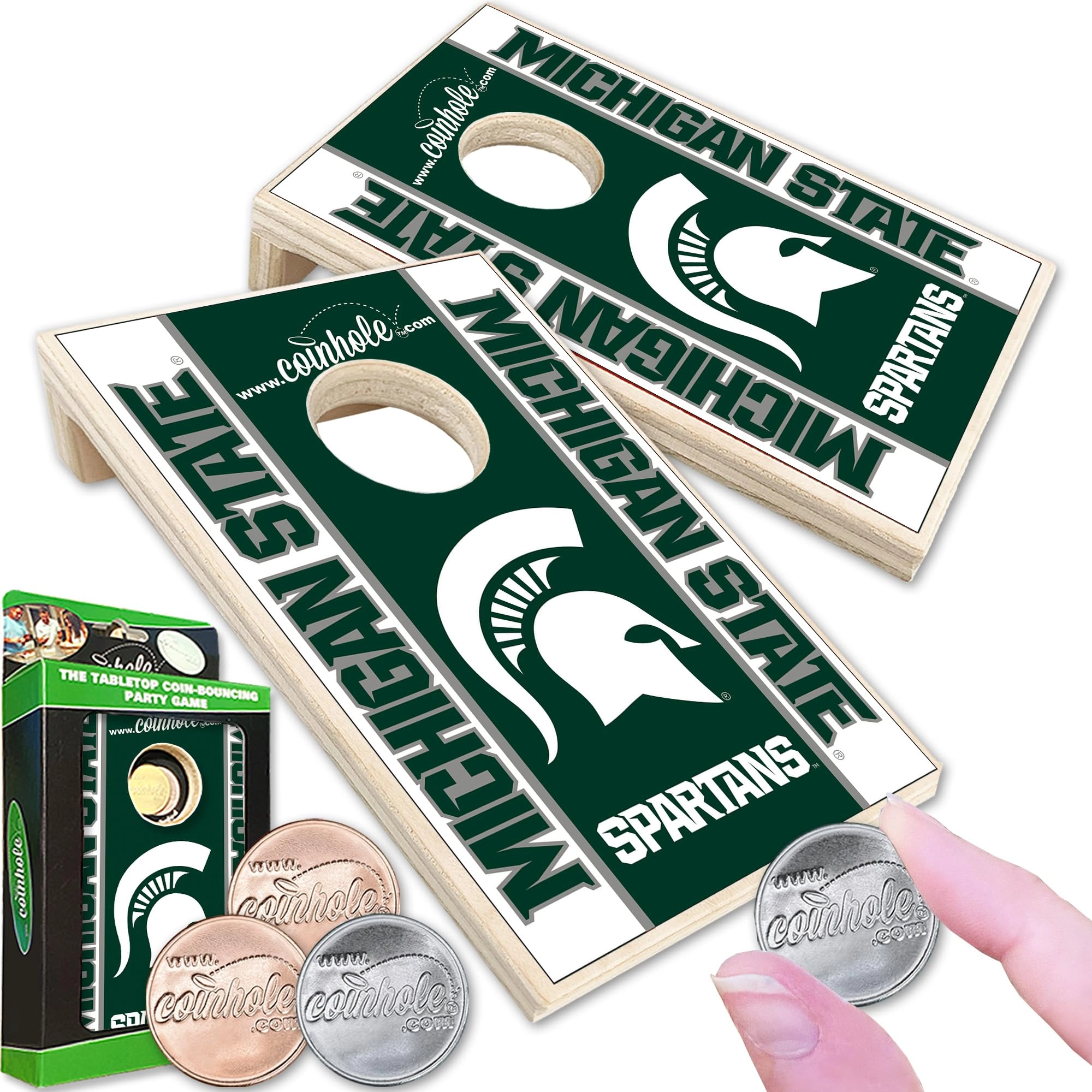 Martin's Woodworking Mini Game Set - Michigan State NCAA Wood