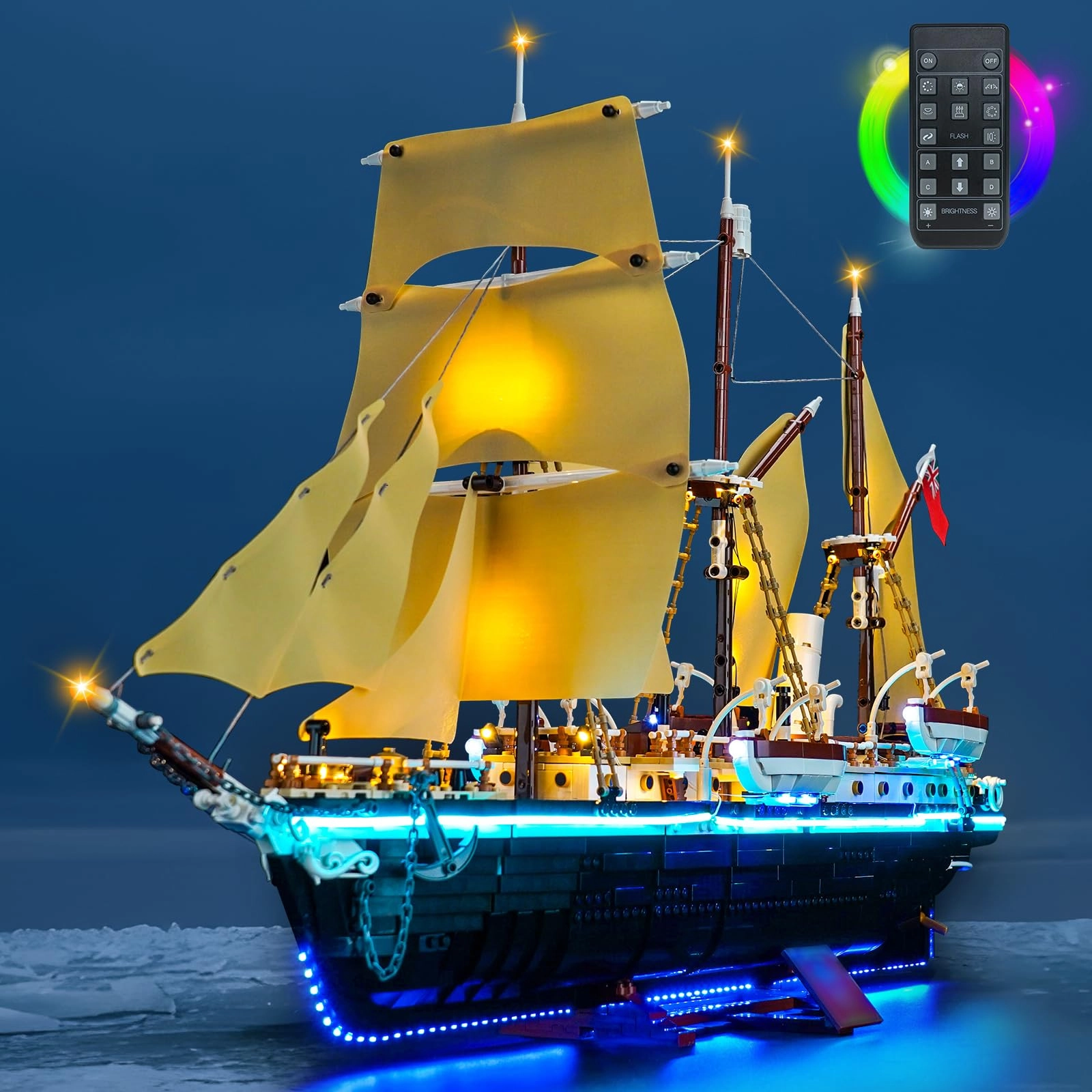 Brickshining Lighting Kit for The Endurance Ship 10335 - multicolored 5 Volts