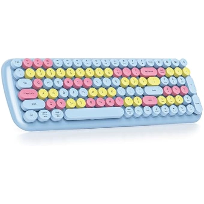 Ergonomic Wireless Rechargeable Bluetooth Keyboard - Wired/Wireless