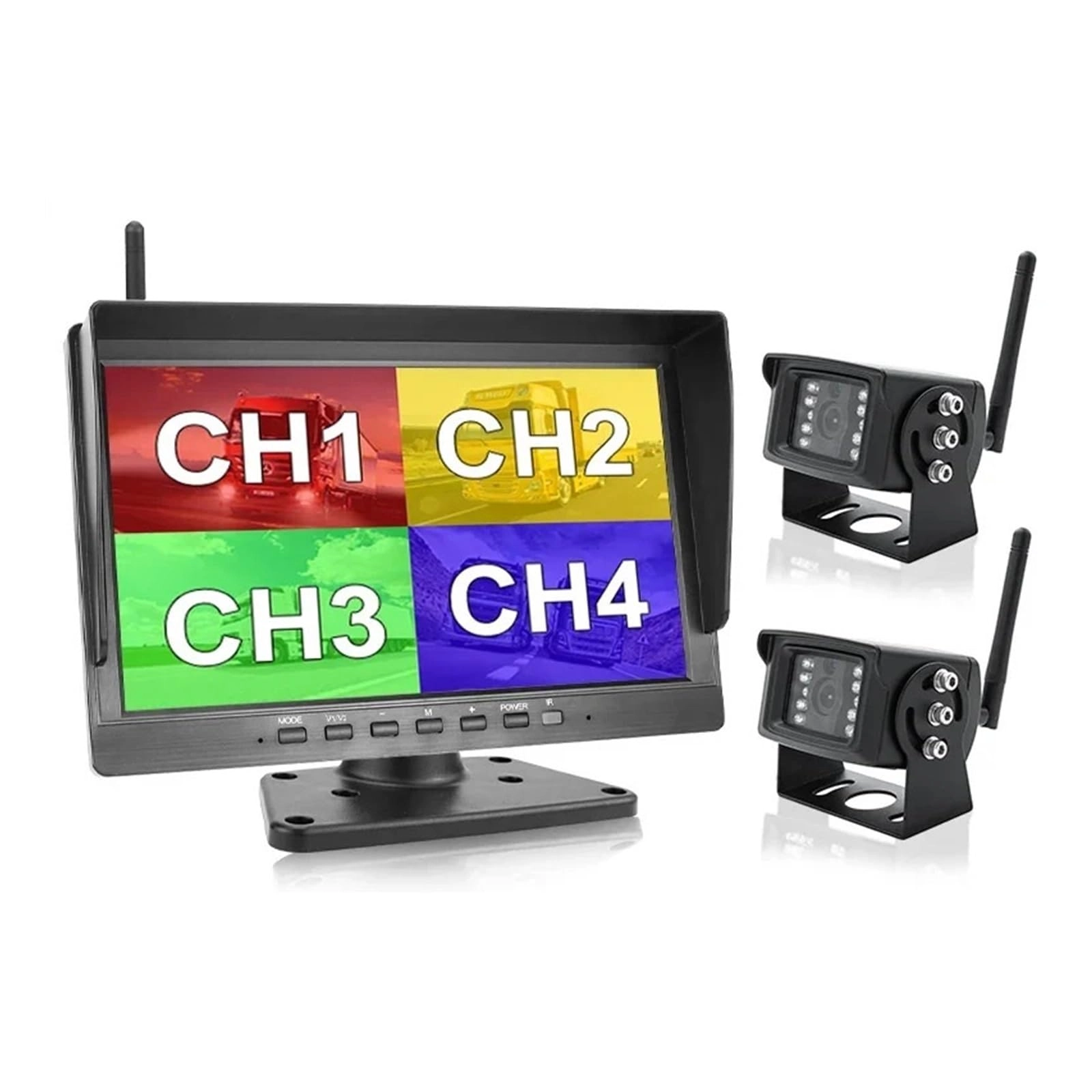 FVGshshDH Car DVR Monitor - Night Vision Wireless 1280*720