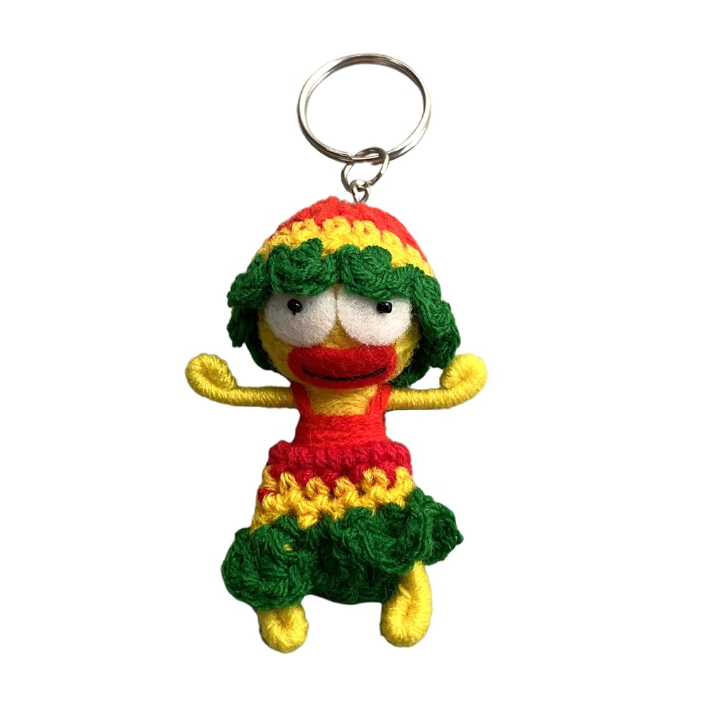 VIE Rasta Voodoo String Doll Keychain