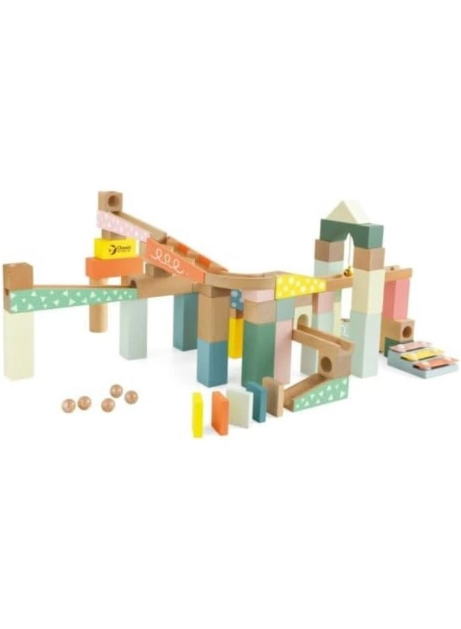 Classic World Wooden Marble Maze Blocks - Wood Construction Multi color